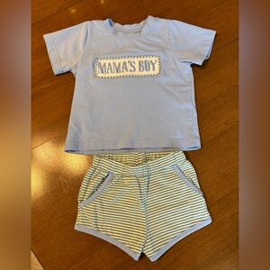 Smocked 'Mama's Boy' outfit sz 18 months